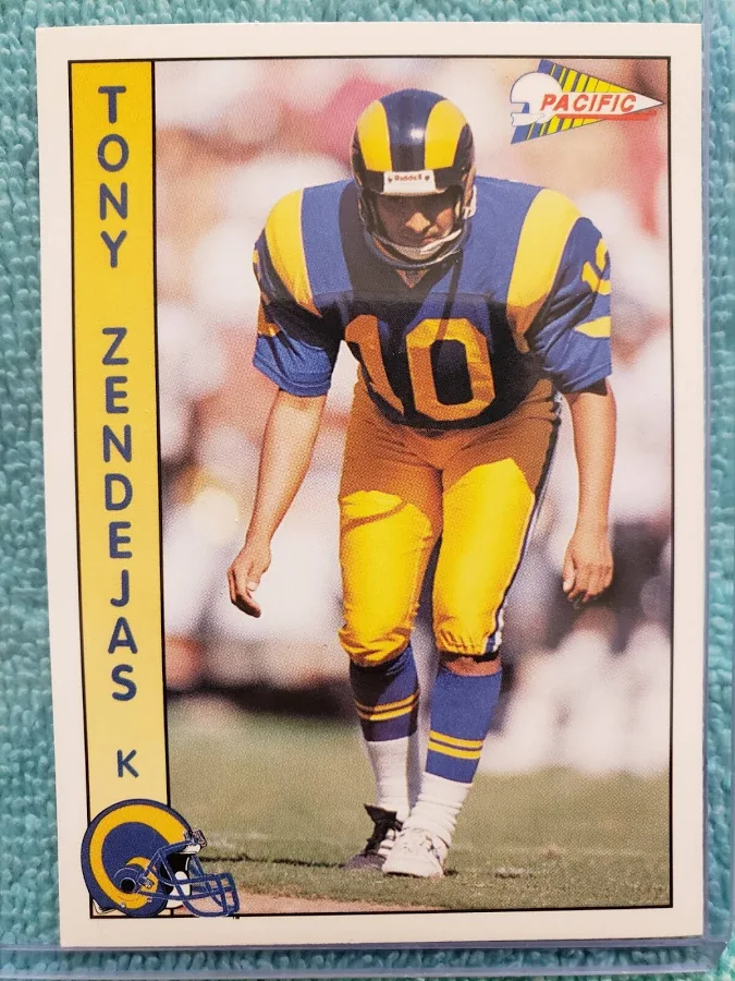 1992 Pacific Tony Zendejas Football Card #484