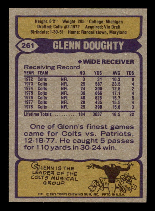 1979 Topps Glenn Doughty Football Card #261
