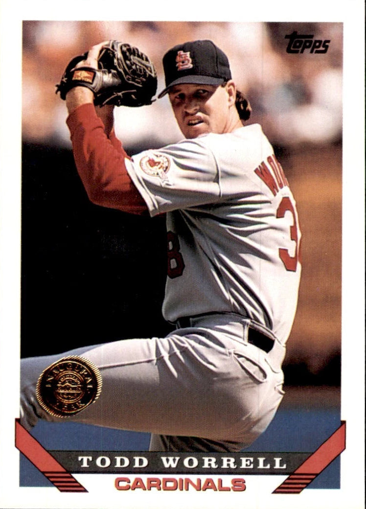 1993 Topps Todd Worrell Baseball Card #121