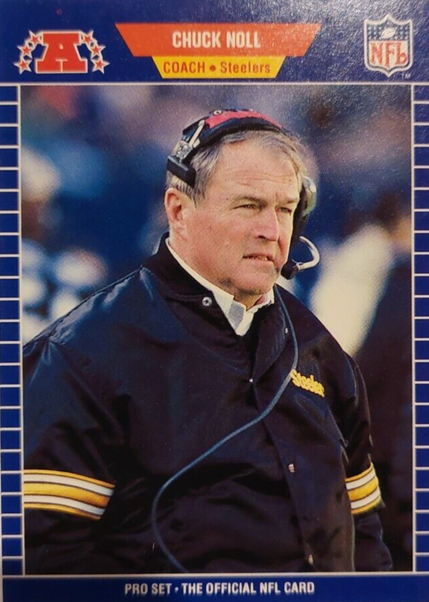 1989 NFL Pro Set Chuck Knoll Football Card #355