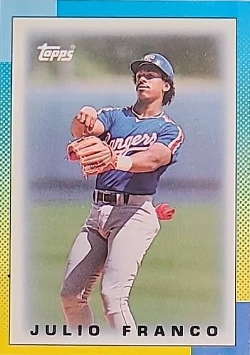 1990 Topps Major League Leaders Julio Franco Baseball Card #37