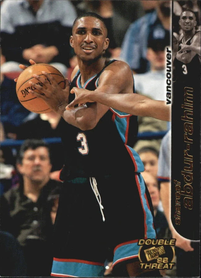 1998 Press Pass Double Threat Shareer Abdur-Rahim Basketball Card #44