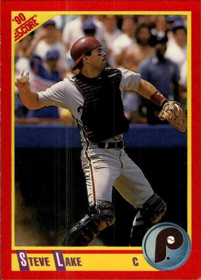 1990 Score Steve Lake Baseball Card #435