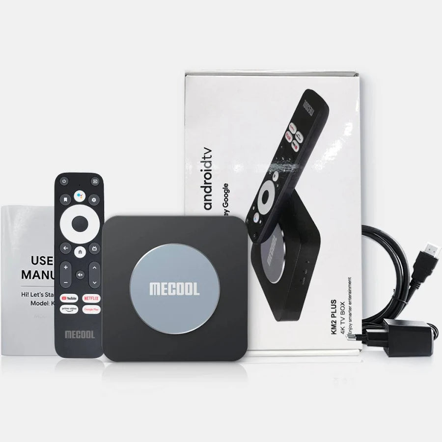 Android 11.0 TV Box, MECOOL KM2 2GB 16GB Smart TV Box Netflix Google Assistant Dolby Atmos TV Box 4K AV1, 2.4G/5, Ethernet WiFi 5 BT 5.0 Amlogic S905X4 (Black) Electronics #510253