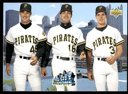 1993 Upper Deck Steel City Champions Team Stars Tim Wakefield, Andy Van Slyke, Jay Bell Baseball Card #480