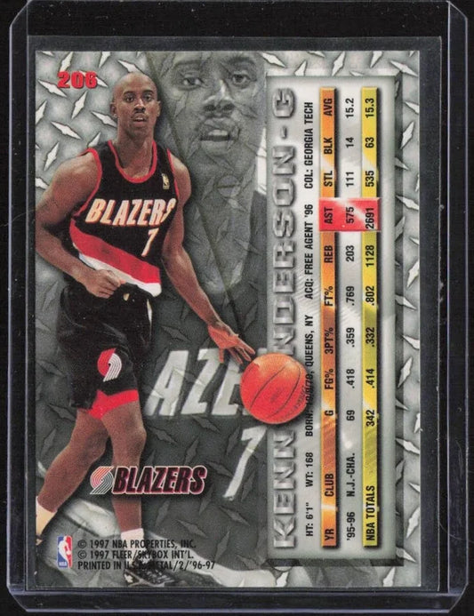 1997 Fleer Metal Kenny Anderson Basketball Card #206