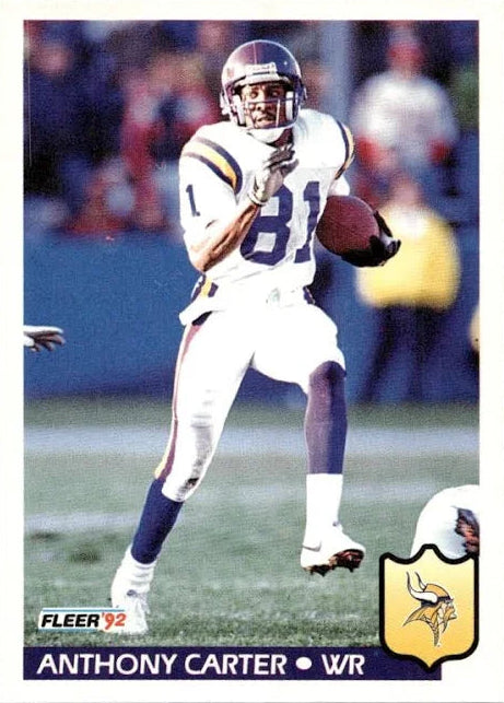 1992 Fleer Anthony Carter Football Card #241