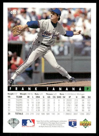 1993 Upper Deck Frank Tanana Baseball Card #626