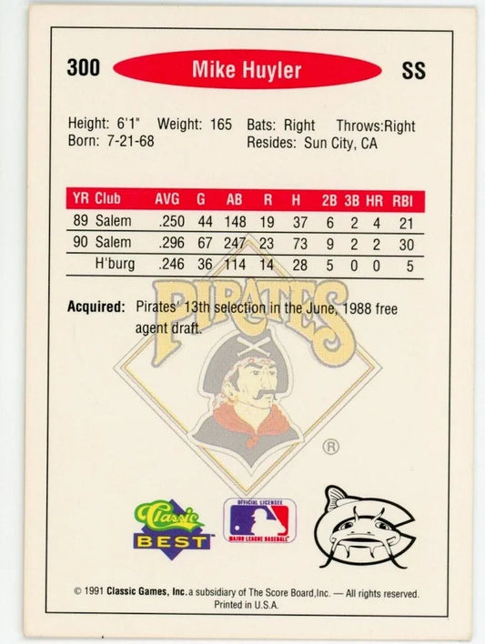 1991 Classic Mike Huyler Baseball Card #300