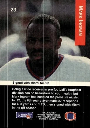 1993 Playoff Mark Ingram Football Card #23