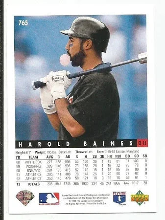 1993 Upper Deck Harold Baines Baseball Card #765
