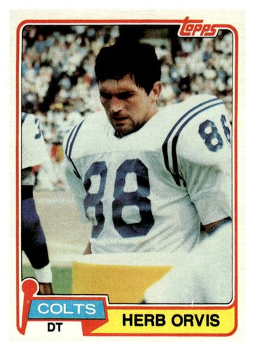 1981 Topps Herb Orvis Football Card #508