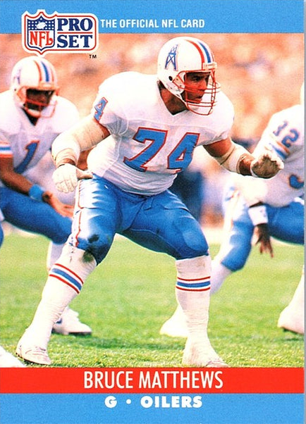 1990 NFL Pro Set Bruce Matthews Football Card #514