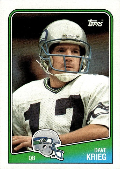1988 Topps Dave Krieg Football Card #131
