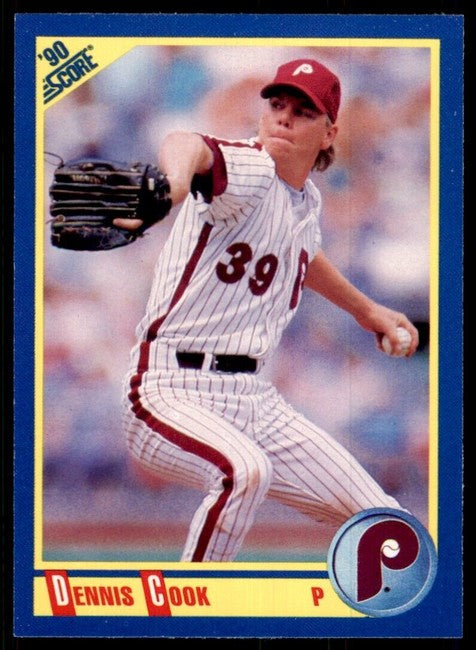 1990 Score Dennis Cook Baseball Card #545