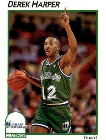 1991 NBA Hoops Derek Ricardo Harper Basketball Card #10