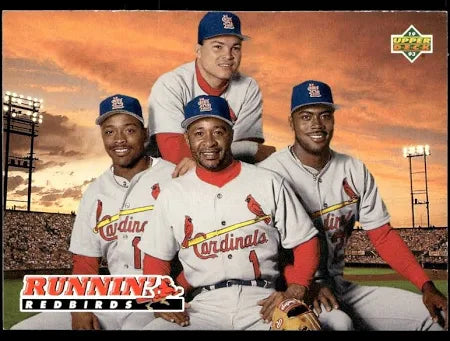 1993 Upper Deck Team Stars Geronimo Pena, Ray Lankford, Ozzie Smith, Bernard Gilkey Baseball Card #482
