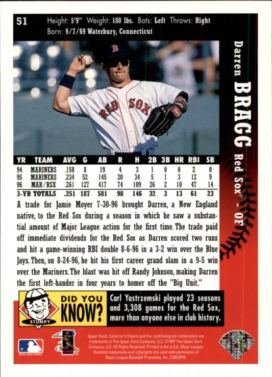 1997 Upper Deck Collectors Choice Darren Bragg Baseball Card #51