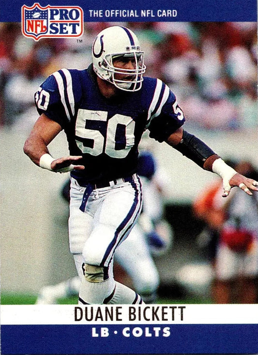 1990 NFL Pro Set Duane Bickett Football Card #130