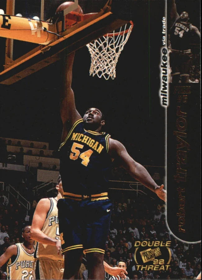 1998 Press Pass Double Threat Robert Traylor Basketball Card #5