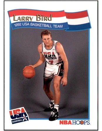 1991 NBA Hoops 1992 USA Basketball Team Larry Bird Basketball Card #52
