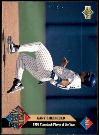 1993 Upper Deck National League Comeback Player of the Year Gary Sheffield Baseball Card #492