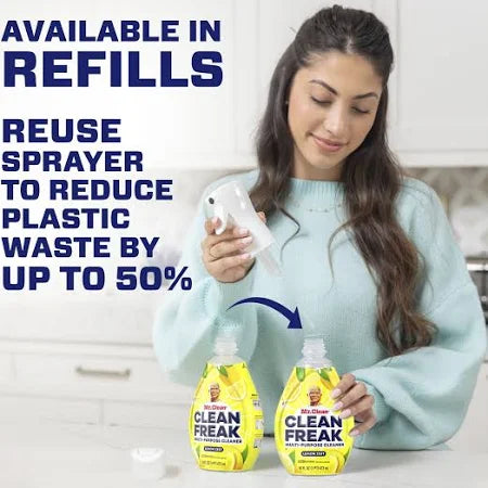 Mr. Clean Clean Freak Multi Surface Cleaning Spray, Deep Cleaning Mist Starter Kit and Refill Bundle, Unstopables Fresh Scent, 64 fl oz Cleaning Supplies #416252
