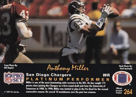 1991 NFL Pro Set Anthony Miller Football Card #264
