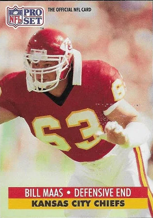 1991 NFL Pro Set Bill Maas Football Card #828