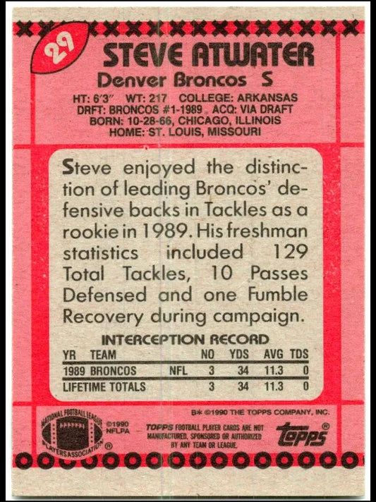 1990 Topps Steve Atwater Football Card #29