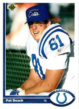 1991 Upper Deck Pat Beach Football Card #62