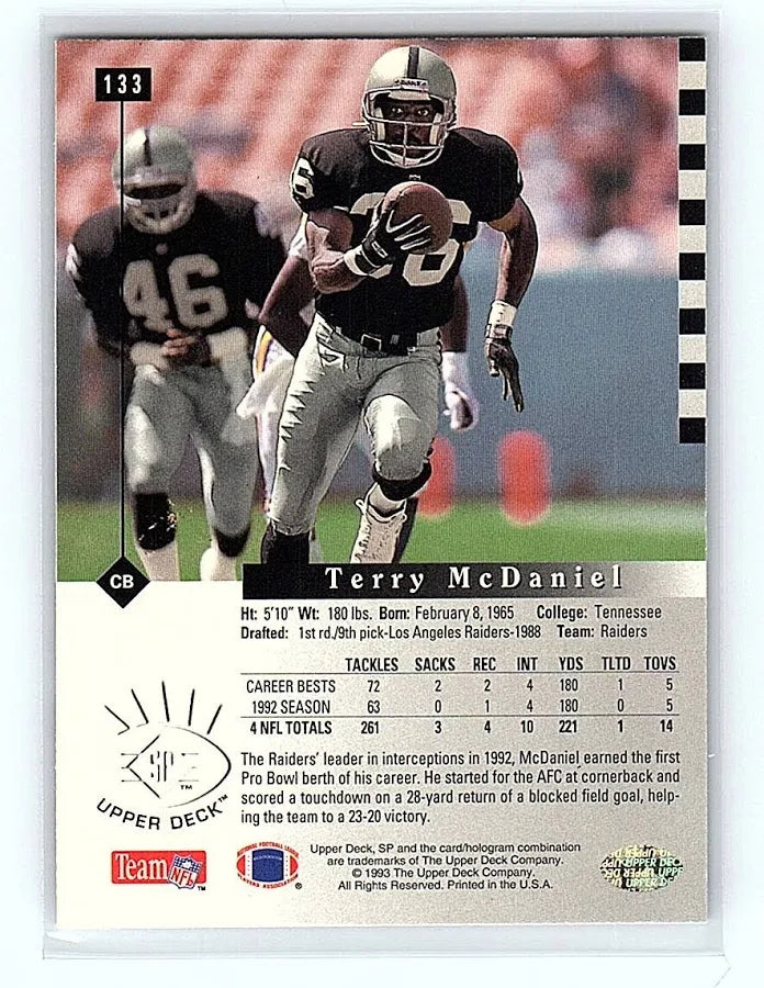 1993 Pacific Terry McDaniel Football Card #378