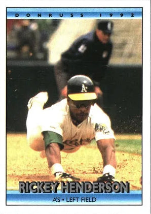 1992 Donruss Rickey Henley Henderson Baseball Card #193