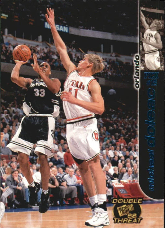 1998 Press Pass Double Threat Michael Doleac Basketball Card #10