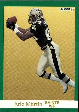 1991 Fleer Eric Martin Football Card #298
