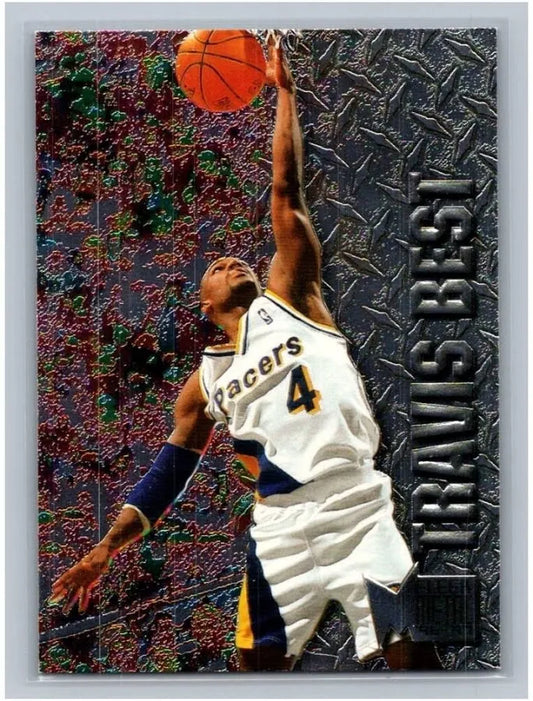 1997 Fleer Metal Travis Best Basketball Card #176