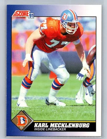 1991 Score Karl Mecklenburg Football Card #77