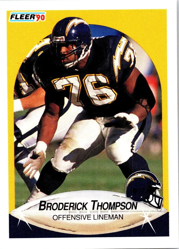 1990 Fleer Broderick Thompson Football Card #315