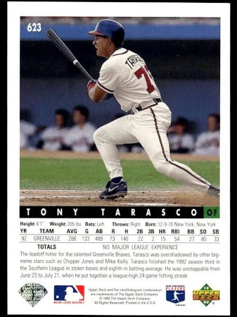 1993 Upper Deck Tony Tarasco Baseball Card #623