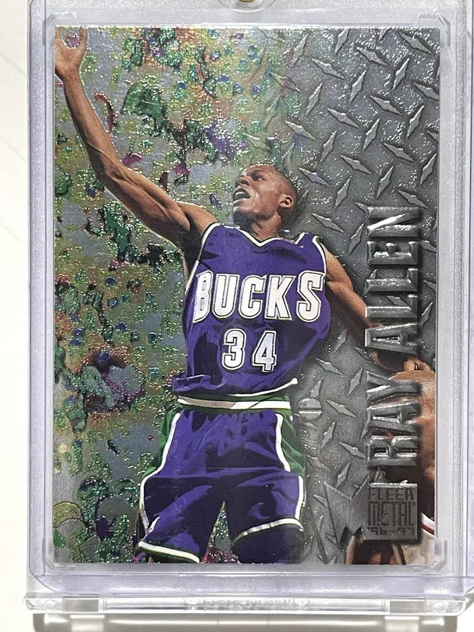 1997 Fleer Metal Ray Allen Basketball Card #186