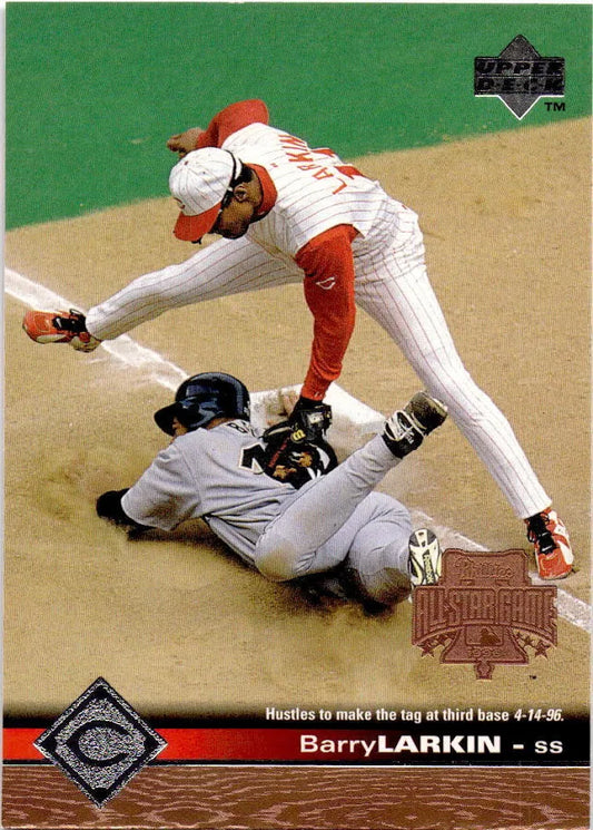 1997 Upper Deck 10th Anniversary Preview Barry Larkin Baseball Card #43 of 60