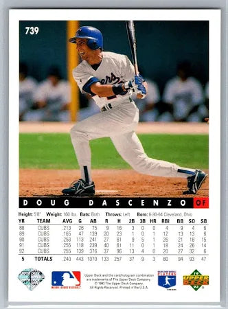 1993 Upper Deck Doug Dascenzo Baseball Card #739
