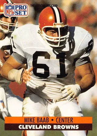 1991 NFL Pro Set Mike Baab Football Card #469