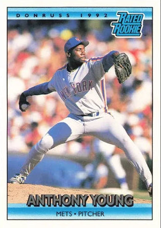 1992 Donruss Rated Rookie Anthony Wayne Young Baseball Card #409